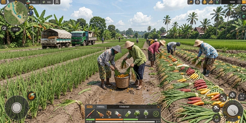Tampilan awal yang menarik dengan grafis yang cerah.